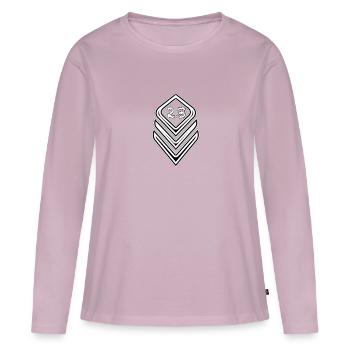 Tekno Free Party Soundsystem 23 Spiral Tribe 23 - Frauen Premium Bio Langarmshirt - Altrosa - Vorne - Julia (174cm)