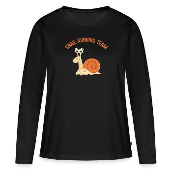 Running group running jogging running running gift - Women's Premium Organic Long Sleeve Shirt - black - Front - Julia (174cm)