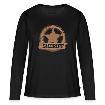Sheriff Stern - Women's Premium Organic Long Sleeve Shirt - black - Front - Julia (174cm)