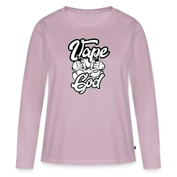 Vape God - Women's Premium Organic Long Sleeve Shirt - dusky pink - Front - Julia (174cm)