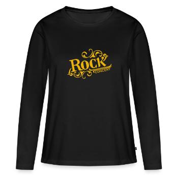 Concert rock - T-shirt manches longues Premium bio Femme - noir - Devant - Julia (174cm)
