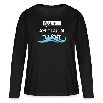Croisière - Croisière - Croisière - Règle - T-shirt manches longues Premium bio Femme - noir - Devant - Julia (174cm)