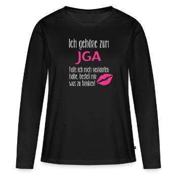 JGA Bride Bridesmaid - Women's Premium Organic Long Sleeve Shirt - black - Front - Julia (174cm)