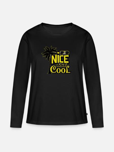 Nice and cool Sommer Sonnenbrille - Frauen Premium Bio Langarmshirt - Schwarz