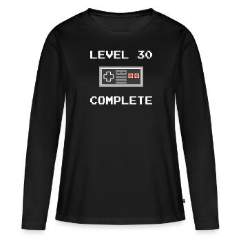 30. Geburtstag Retro 30 Jahre Geburtstagsgeschenk - Women's Premium Organic Long Sleeve Shirt - black - Front - Julia (174cm)