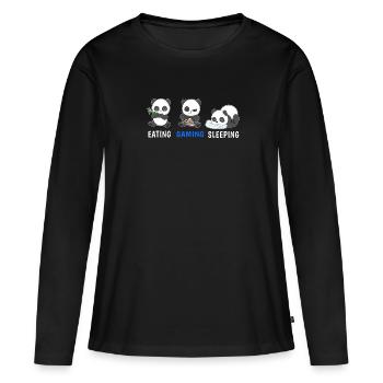 Console de jeu vidéo Gamma Sleep Gaming Sleep - T-shirt manches longues Premium bio Femme - noir - Devant - Julia (174cm)