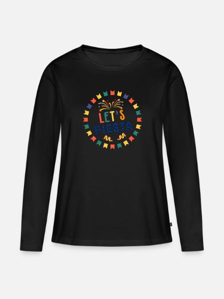 Festival - Frauen Premium Bio Langarmshirt - Schwarz
