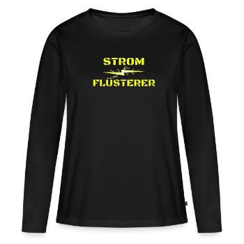 Elektriker Strom Elektrizität Strom Arbeit - Frauen Premium Bio Langarmshirt - Schwarz - Vorne - Julia (174cm)
