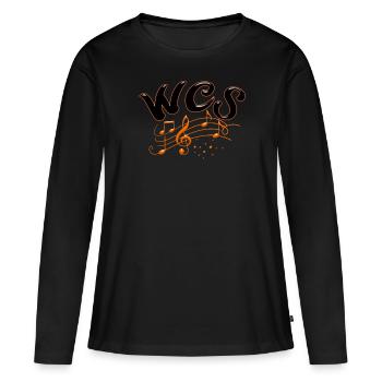 West Coast Swing Dance Geschenk T-Shirt - Frauen Premium Bio Langarmshirt - Schwarz - Vorne - Julia (174cm)