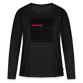 Hebamme Geburtshelferin Baby Geburt - Frauen Premium Bio Langarmshirt - Schwarz - Vorne - Julia (174cm)