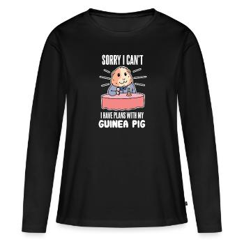 Chemise Maman Hamster Cochon d'Inde - T-shirt manches longues Premium bio Femme - noir - Devant - Julia (174cm)
