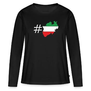 Rhénanie du Nord Westphalie - T-shirt manches longues Premium bio Femme - noir - Devant - Julia (174cm)