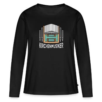 Cooles Kirchenmusiker Chor T-Shirt Spruch Design - Frauen Premium Bio Langarmshirt - Schwarz - Vorne - Julia (174cm)