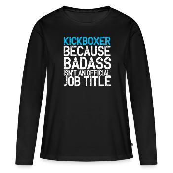 Kickboxing kickboxing - T-shirt manches longues Premium bio Femme - noir - Devant - Julia (174cm)