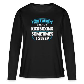 Kickboxing kickboxing - T-shirt manches longues Premium bio Femme - noir - Devant - Julia (174cm)