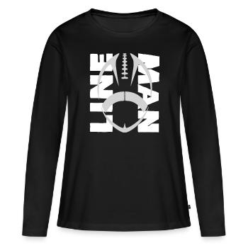 Monteur de lignes - football - T-shirt manches longues Premium bio Femme - noir - Devant - Julia (174cm)