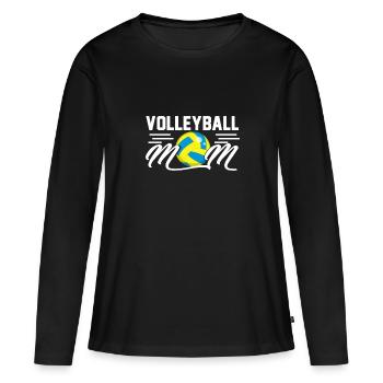 Volley-ball cadeau amateur de sports d'équipe - T-shirt manches longues Premium bio Femme - noir - Devant - Julia (174cm)