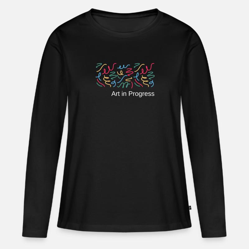 Art in Progress - Frauen Premium Bio Langarmshirt - Schwarz
