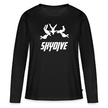 Parachute de chute libre pour parachutiste - T-shirt manches longues Premium bio Femme - noir - Devant - Julia (174cm)