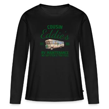 Entretien du cousin Eddie - T-shirt manches longues Premium bio Femme - noir - Devant - Julia (174cm)