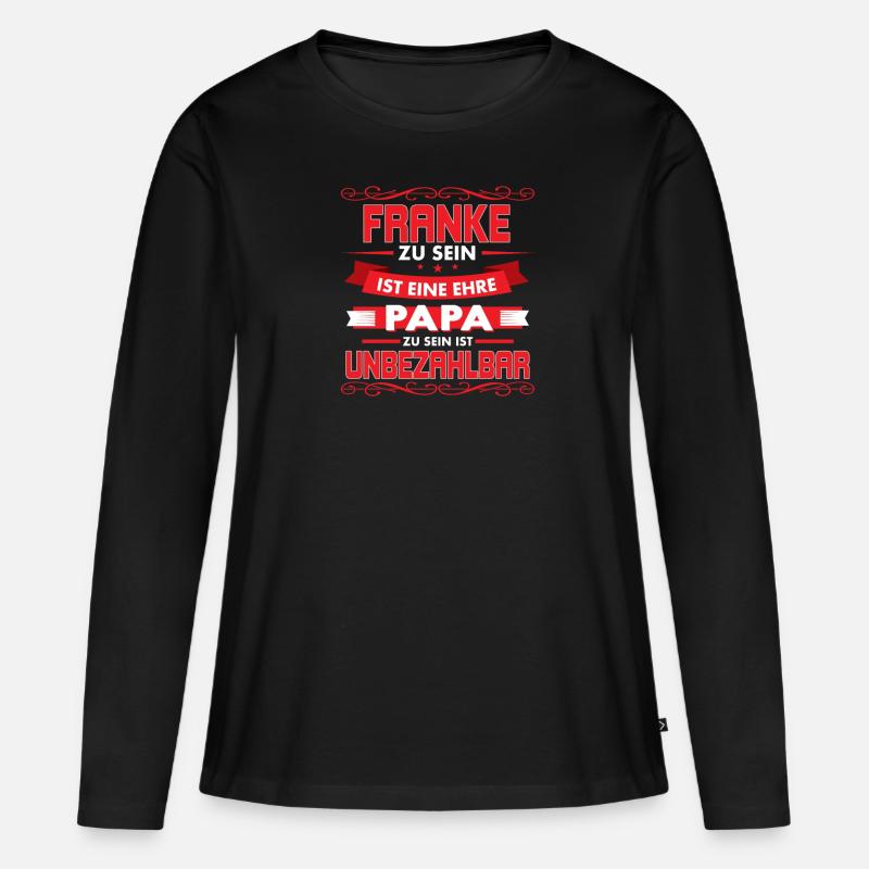 Franke zu sein ist eine Ehre - Frauen Premium Bio Langarmshirt - Schwarz