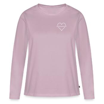 Heart Person - Women's Premium Organic Long Sleeve Shirt - dusky pink - Front - Julia (174cm)