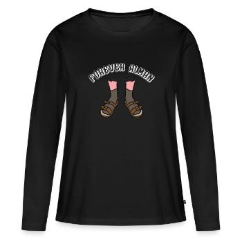 Chaussettes Forever Alman Germany drôles - T-shirt manches longues Premium bio Femme - noir - Devant - Julia (174cm)