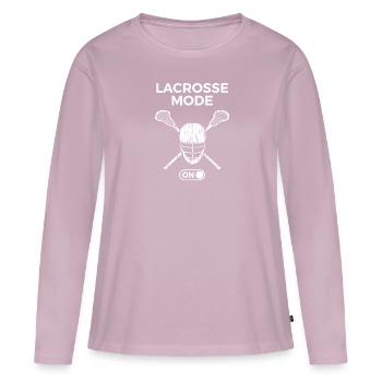 Lacrosse Fashion On Lacrosse Player Sayings - Women's Premium Organic Long Sleeve Shirt - dusky pink - Front - Julia (174cm)