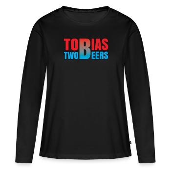 TwoBeers - Frauen Premium Bio Langarmshirt - Schwarz - Vorne - Julia (174cm)