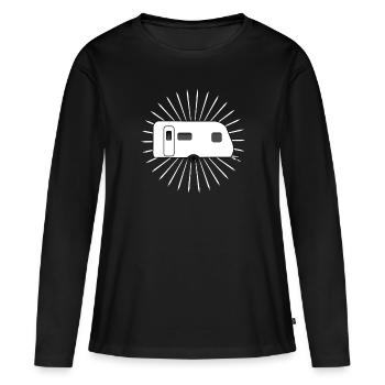 Caravan - Women's Premium Organic Long Sleeve Shirt - black - Front - Julia (174cm)