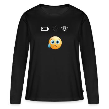 Wlan Battery Mobile Phone - Women's Premium Organic Long Sleeve Shirt - black - Front - Julia (174cm)