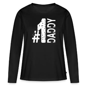Vatertags-bester Vati überhaupt - Frauen Premium Bio Langarmshirt - Schwarz - Vorne - Julia (174cm)