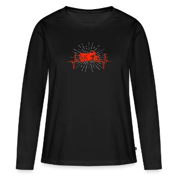 Simson Moped S51 voiture classique cadeau rouge - T-shirt manches longues Premium bio Femme - noir - Devant - Julia (174cm)