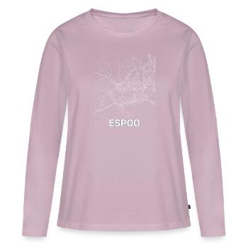 Espoo city map and streets - Women's Premium Organic Long Sleeve Shirt - dusky pink - Front - Julia (174cm)
