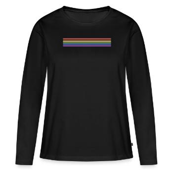 RAINBOW Rainbow Gay Pride LGBTQ - Women's Premium Organic Long Sleeve Shirt - black - Front - Julia (174cm)