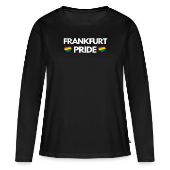 Frankfurt Pride CSD Frankfurt - T-shirt manches longues Premium bio Femme - noir - Devant - Julia (174cm)