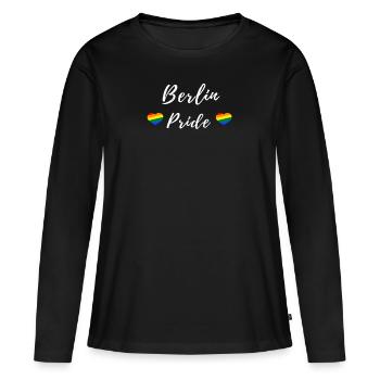 Berlin Pride CSD Berlin - T-shirt manches longues Premium bio Femme - noir - Devant - Julia (174cm)