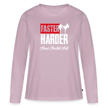 MMA Mixed Martial Arts Martial Arts UFC Gift - T-shirt manches longues Premium bio Femme - rose poudré - Devant - Julia (174cm)