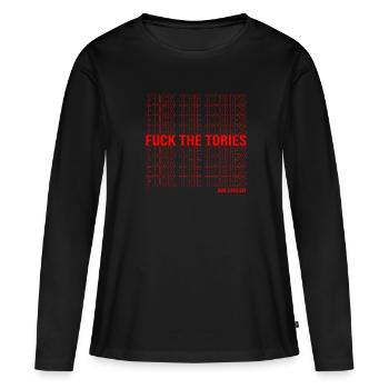 Fuck the Tories haben einen schönen Tag Boris Wahl - Frauen Premium Bio Langarmshirt - Schwarz - Vorne - Julia (174cm)