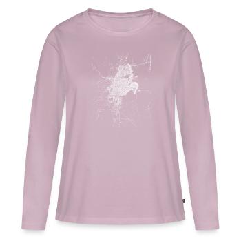 Minimal Cali Stadtplan und Straßen - Frauen Premium Bio Langarmshirt - Altrosa - Vorne - Julia (174cm)