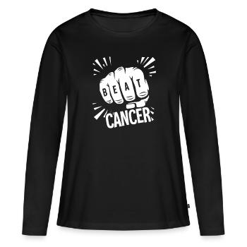 Beating Cancer - Beat Cancer - Women's Premium Organic Long Sleeve Shirt - black - Front - Julia (174cm)