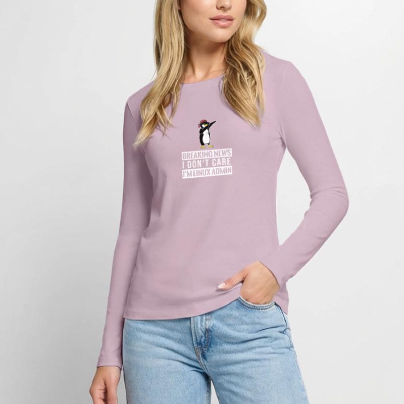 IT nerd Linux Linux penguin geek software engineer Women's Premium Organic Long Sleeve Shirt