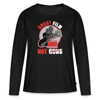 Shoot Film Not Guns Pacifist Filmmaker Director - T-shirt manches longues Premium bio Femme - noir - Devant - Julia (174cm)