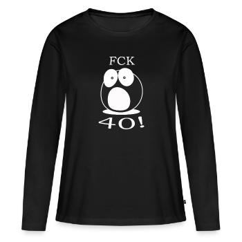 40. Geburtstag, Geburtstag, 40, vierzig - Frauen Premium Bio Langarmshirt - Schwarz - Vorne - Julia (174cm)