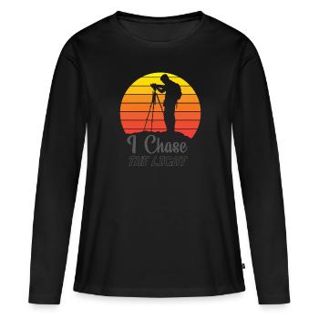Photograph Fotograph Gschenk - Frauen Premium Bio Langarmshirt - Schwarz - Vorne - Julia (174cm)