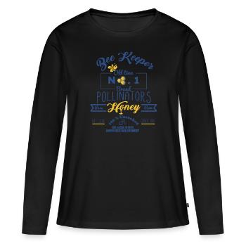 Bee Keepers Pollinators Honey Farmer Bottle Label - T-shirt manches longues Premium bio Femme - noir - Devant - Julia (174cm)