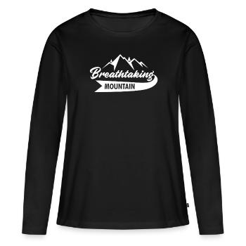 Mountains mountain - Women's Premium Organic Long Sleeve Shirt - black - Front - Julia (174cm)