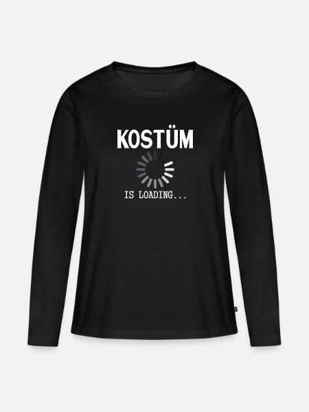 Kostuem Spruch Loading - Frauen Premium Bio Langarmshirt - Schwarz