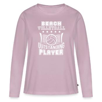 Beach Volleyball Outstanding Player - Women's Premium Organic Long Sleeve Shirt - dusky pink - Front - Julia (174cm)