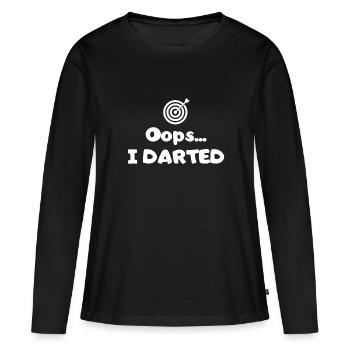 Oops I Darted - Frauen Premium Bio Langarmshirt - Schwarz - Vorne - Julia (174cm)